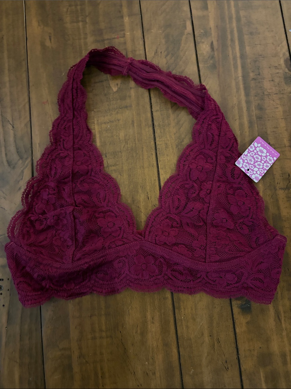 Anemone Burgundy Lace Bralette